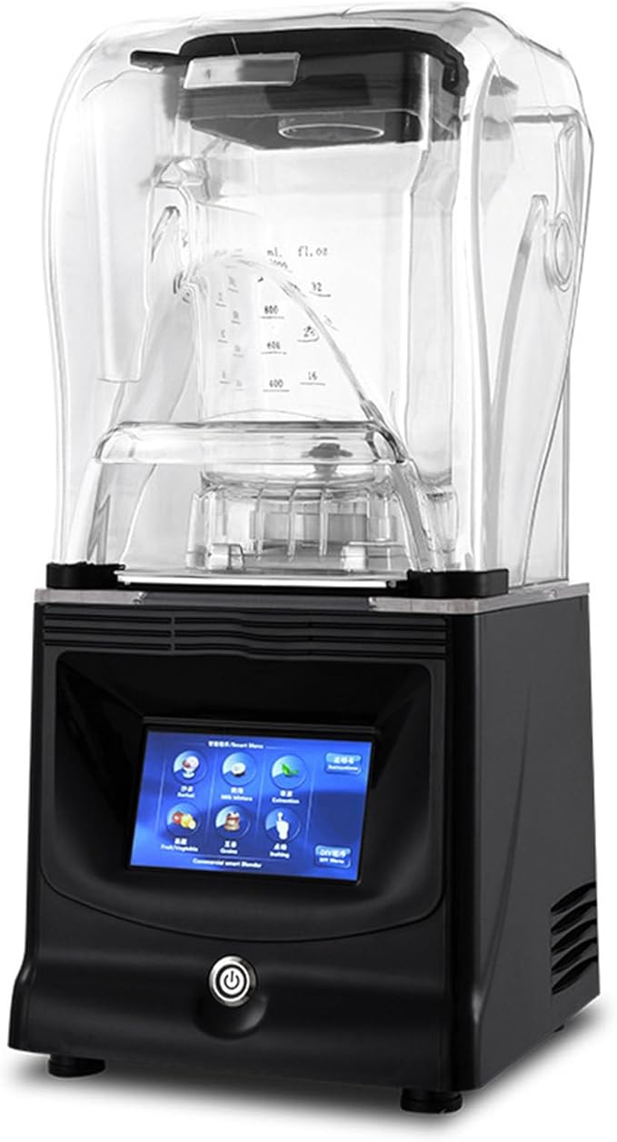 Smoothie Machine Blender 1800W 1.5L Digital Display with Soundproof Cover Independent Cup Lid Crushing Smoothie MachineBlack