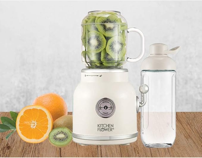 Retro Mini Blender Tritan BPA BPA Free Jar Smoothie Ice Crush Blender 600mL Capacity 220v Cream Color