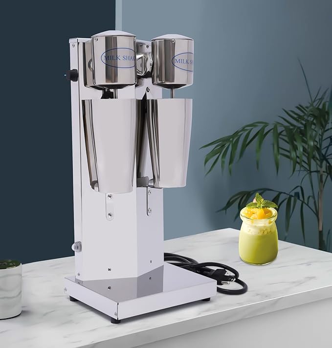 Electric Milkshake Maker Ice Cream Mixer Machines 110V Commercial Drink Smoothie Blender for Coffee Shops Tea Stores to Making Fruit Tea Coffee Stirred Drinks (2 Head 800ml)