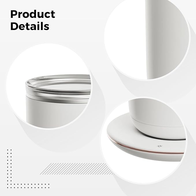 Self-Stirring Mug with Heating Base 10.14 Oz/300 Ml 131°F/55°C Force Stirring Anti-Dust Cover Quiet Operation