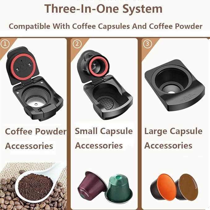 Espresso Machine 20bar Single-Serve Coffee Maker Capsule Coffee Machine 27oz Removable Water Tank Cappuccino And Latte Machine Maker For HomeWhite