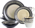 16 Piece Stoneware Dinnerware Set Ceramic Dishes Tableware Set of Plates Dinner Sets Plate Dish Food Dining
