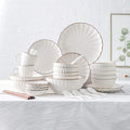 Dinner SetCeramics Dinner Sets 45 Pieces Petal Design Matte Porcelain Dinnerware Set Cereals Bowl &amp Mug &amp