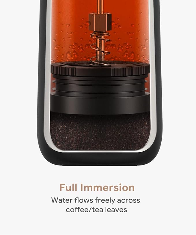 BENFUCHEN Portable French Press Coffee Maker Car-Go Vacuum Insulated Bottle Travel French Coffee Maker With Unique Filter Stainless Steel Tea/Coffee Mug For Camping 320ML