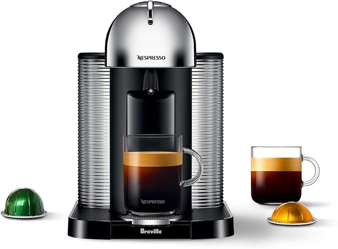 Nespresso Vertuo Coffee and Espresso Maker by Breville Chrome Descaling Kit