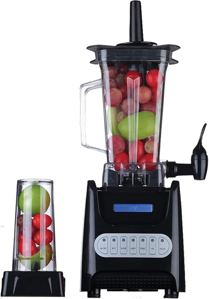 OVENTE Kitchen Countertop Blender with Dispenser Stainless Steel Blade &amp 1.5L BPA-Free Portable Easy Clean Jar 1000 Watt Base Powered Electric Mixer for Smoothie Protein Shakes Black BLH1000B