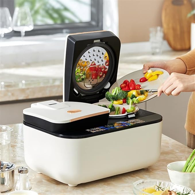 2+2L Double Pot Rice Cooker Smart Touch Panel Home Use Multi-function Non-stick Inner Pot Round Pot Rice Cooker