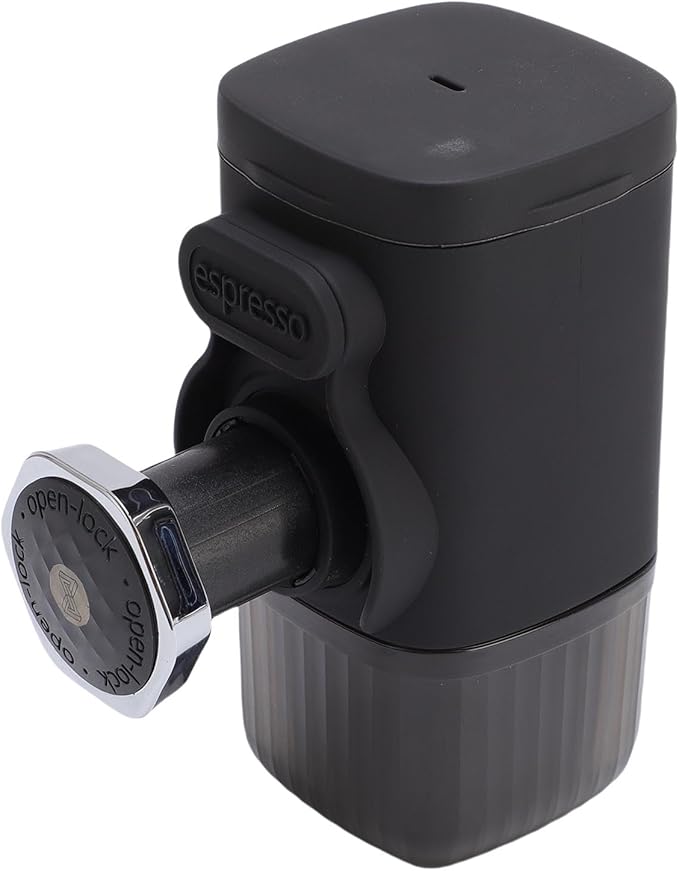 Small Travel Coffee Maker Easy to Use Portable Coffee Maker Compact and Versatile Manually Operated Machine for Home and Office (Black)