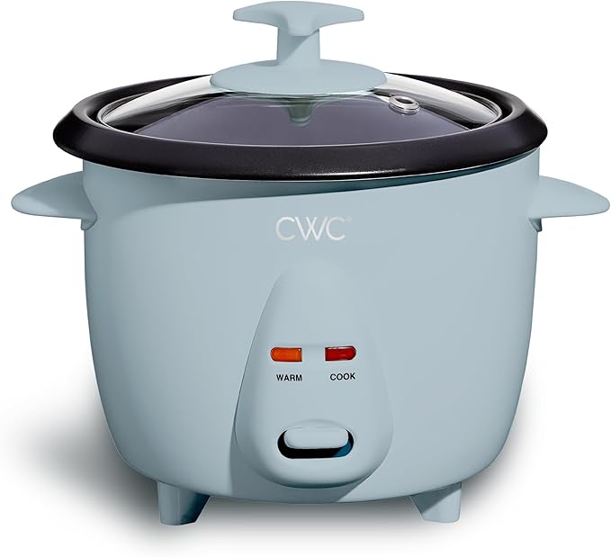 COOK WITH COLOR 6 Cup Rice Cooker 300W - Effortless Cooking and Perfectly Cooks 3 Cups of Raw Rice for 6 Cups of Cooked Rice Blue
