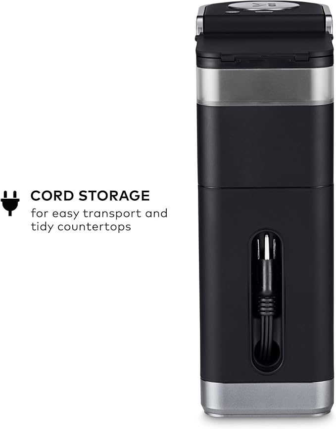 Keurig K-Mini Plus Single Serve K-Cup Pod Coffee Maker with 6 to 12oz Brew Size Stores up to 9 K-Cup Pods Travel Mug Friendly Matte Black