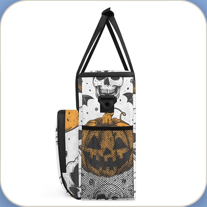 Retro Pumpkin Coffee Maker Carrying Bag Fantastic Pumpkin Travel Storage Bag Compatible with K-Mini or K-Mini Plus Single Serve Coffee Brewer Carrying Case with Multiple Pockets &amp Shoulder Strap