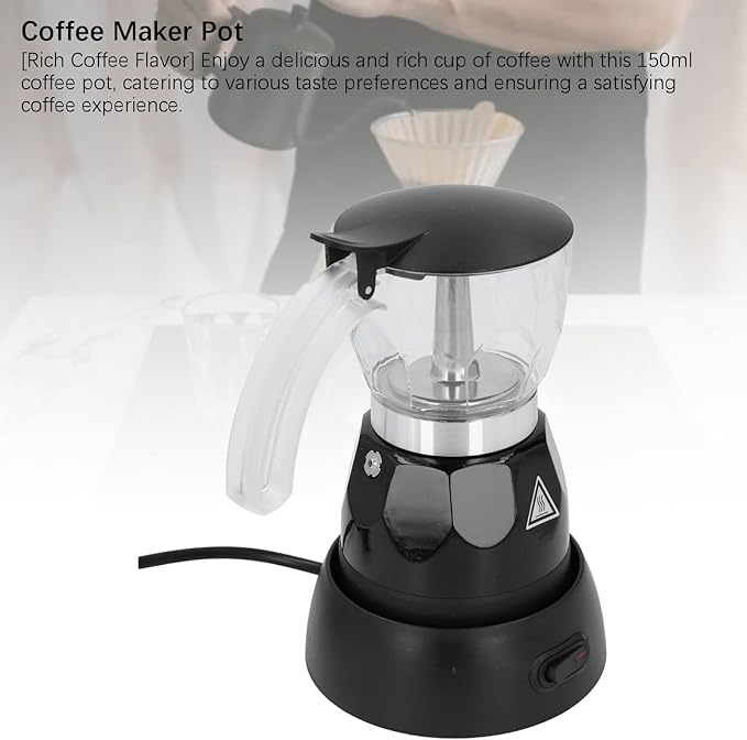 Yosoo Electric Coffee Maker Pot Stylish Practical 150ML Capacity Electric Coffee Pot Home Kitchen Office
