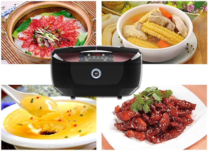 9-Liter Household Rice Cooker with Double Inner Pots Multi-Functional for Cooking Rice And Steaming Vegetables 24-Hour Timer And Keep-Warm Function