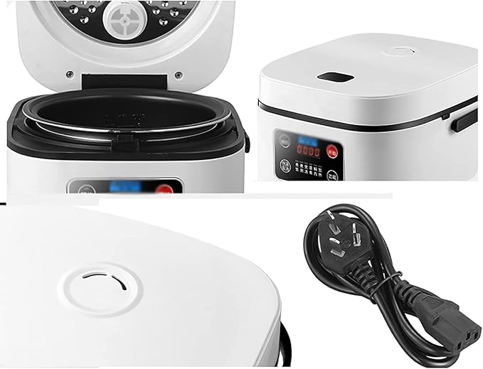 Rice Cooker &amp Steamer 3/4/5L Large Capacity Thickened Ball Kettle Non-Stick Liner for Family Dormitory(Brown 4L) (Brown 4L)