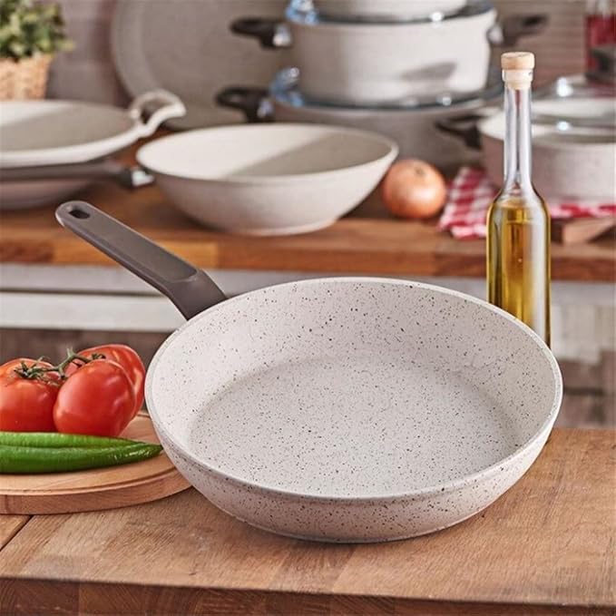 5 Pcs/Set Cookware Set Kitchenware Saucepan Cooking Pot and Pan Set Non-St?ck Granite Stainless Steel Kitchen 24/28/28 Cm