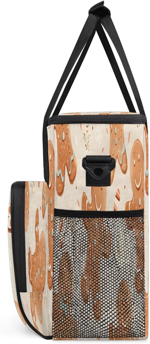 Christmas (613) Coffee Maker Carring Bag Travel Carrying Storage Tote Bag Compatible with Keurig K-Mini or K-Mini Plus Portable Single Serve Coffee Brewer Case with Pockets for K-cup Pods