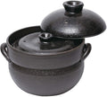 Banko Ware 32-321 Rice Cooker with Inner Lid 4 Cups Black Glaze