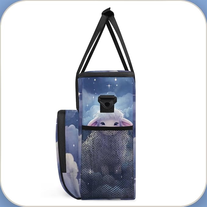 Dream Sheep Coffee Maker Carrying Bag Purple Cloud Travel Storage Bag Compatible with K-Mini or K-Mini Plus Single Serve Coffee Brewer Carrying Case with Multiple Pockets &amp Shoulder Strap