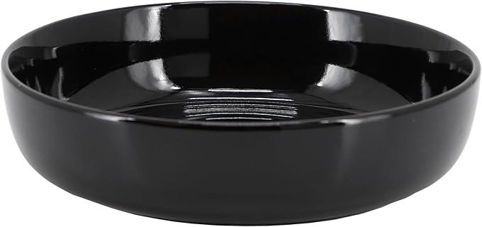 Elama Duncan 18 Piece Porcelain Dinnerware/Tableware Set Service for 6 (Black)