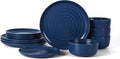 Earth &amp Clay Ion 12-Piece Dinnerware Set Stoneware Blue