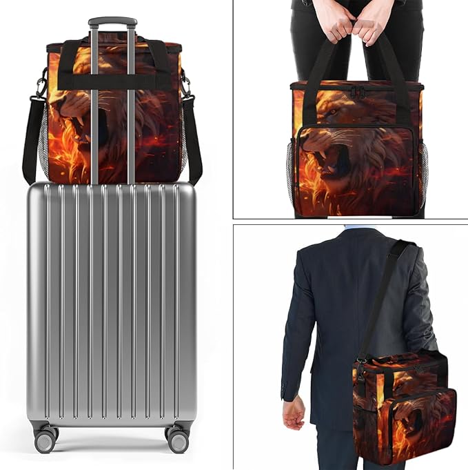 Fire Lion Coffee Maker Carrying Bag Portable Travel Storage Tote Bag Compatible with K-Mini or K-Mini Plus Single Serve Coffee Brewer Carrying Case with Multiple Pockets &amp Shoulder Strap