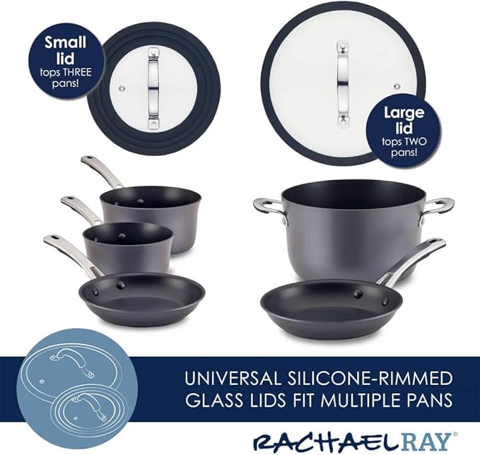 Rachael Ray Cook + Create Hard Anodized Nonstick Cookware Sets 11-Piece