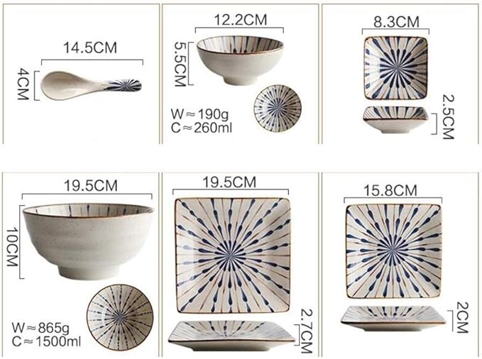Porcelain Dinnerware Sets Plates and Bowls Sets Durable Reactive Glaze Dinnerware Set Plates Dishes Bowls Best for Indoor and Outdoor Party