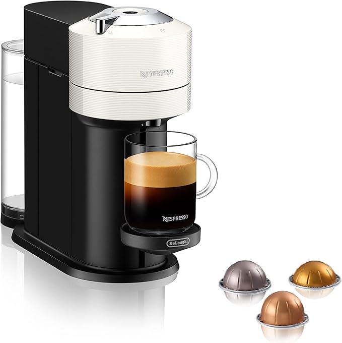 Nespresso Vertuo Next Coffee and Espresso Machine by De'Longhi White (ENV120WCA)