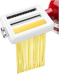Pasta Maker Attachment 3 in 1 Compatible for KitchenAid Stand Mixers Included Pasta Sheet Roller Spaghetti Cutterand Cleaning Brush