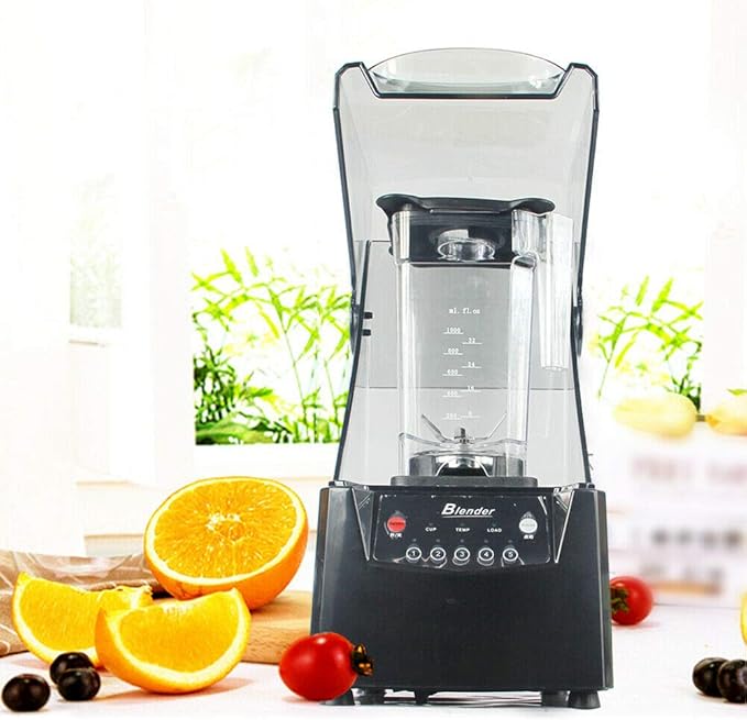1.8L Soundproof Cover Blender Professional Countertop Blender With Quiet Sound Enclosure 2600W Commercial Smoothie Maker for Shakes Fruit Food Mixer Soy milk Juicer Processor