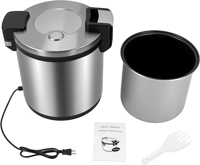 100/90 Cups Stainless Steel Electric Rice Warmer 23L/19L Commercial Electric Heavy Duty Rices Warmers with Rices Spoon Non-stick Inner Pot Electrics Rice Warmers for Restaurant Party (NOT Cooker) (2