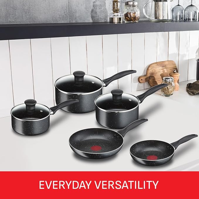 Tefal Origins 5 Piece Stone Pots and Pans Set