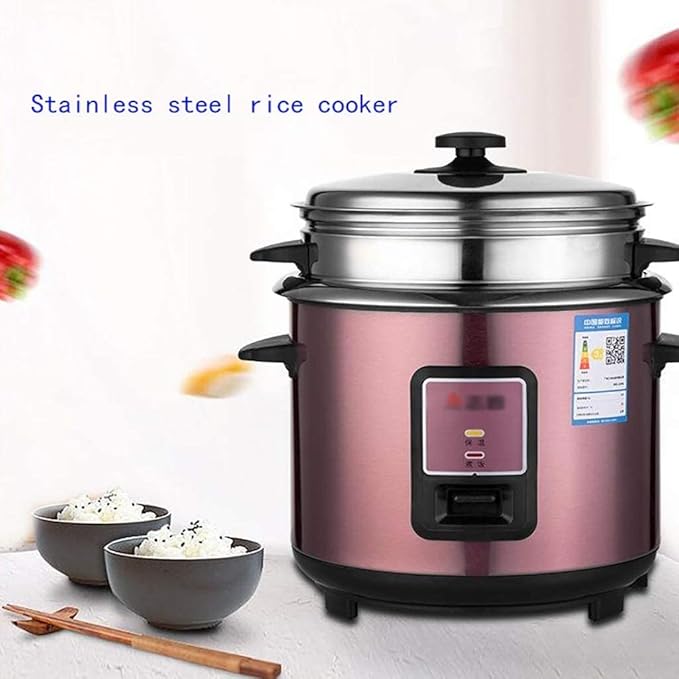 Rice Cooker Household 4L-6L Automatic Heat Preservation Stainless Steel Inner Container Multi-Function with Steamer