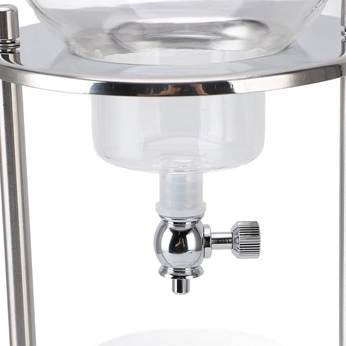 Alomejor Glass Cold Brew Dripper Coffee Maker Ice Coffee Drip Tower Stainless Steel for Tea Extracting High Grade Flavors