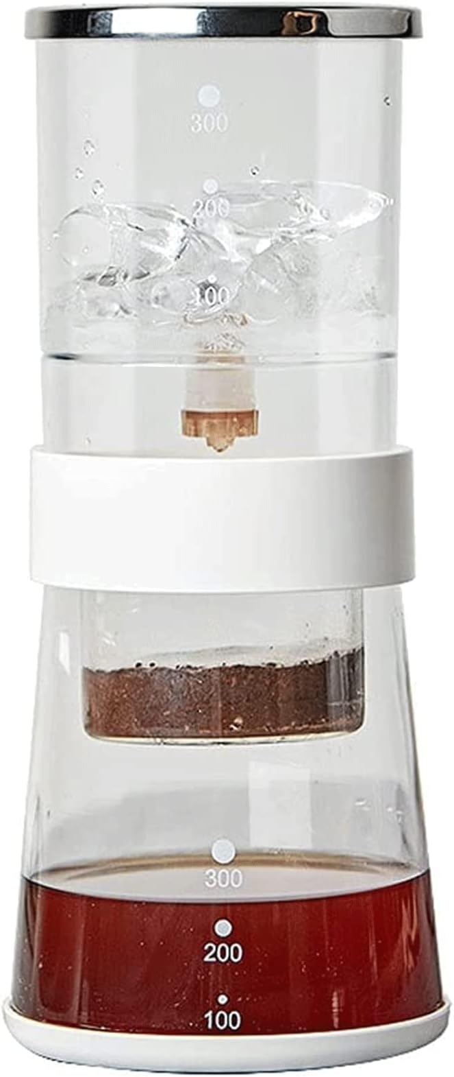 Habiba Iced Drip Coffee Maker Durable Siphon Coffee MakerModern Cold Brew Coffee and Tea Maker for Office TravelPortable Coffee Maker with Clear Scale Reusable