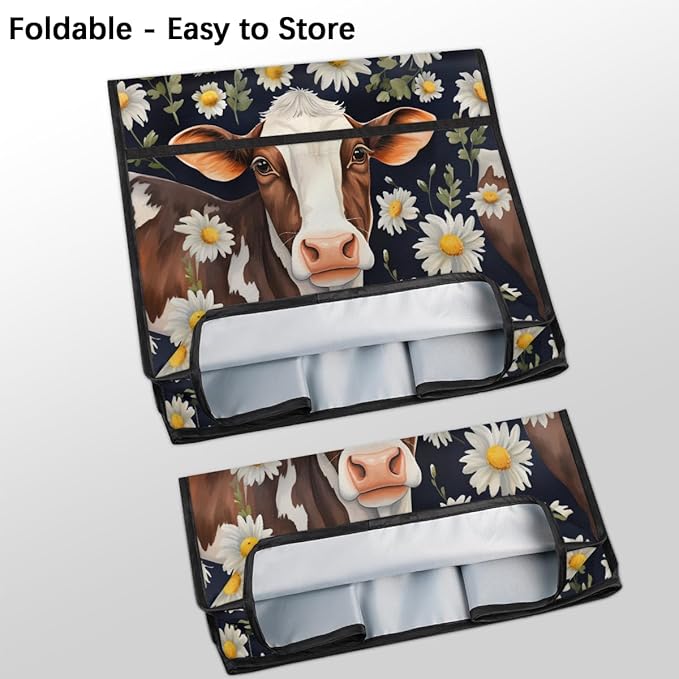 cfpolar Kitchen Aid Mixer Cover Compatible with 6-8 Quarts Flowers Daisy Cow Stand Mixer Cover Kitchen Aid Mixers Accessories Appliance Organizer Bag Dust Covers with Zipper Pocket