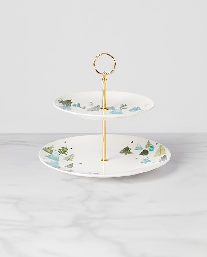 Lenox 894160 Balsam Lane 2-Tiered Server Christmas &amp Holiday Hosting