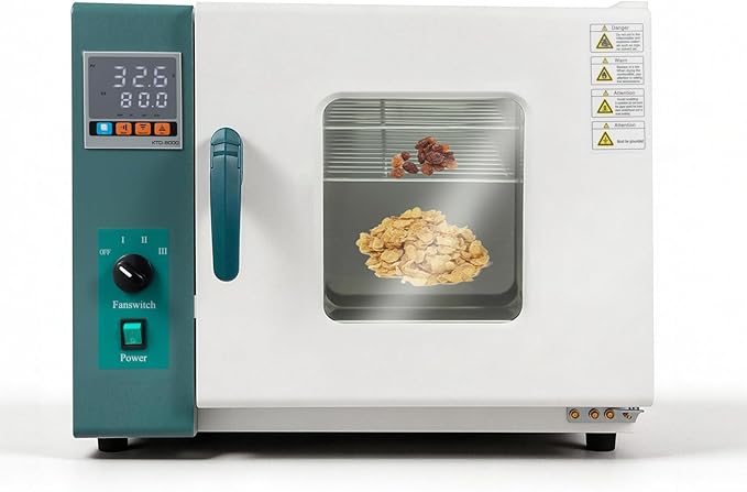 Lab Convection Oven 1000W 110V RT + 10-300°C Thermostatic Industrial Laboratory Use Air Drying Oven Convection Temperature Controlled Adjustable Fan Speed Electric Ovens for Laboratory Use