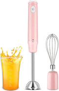 120 Watt Immersion Multi-Purpose Hand Blender Heavy Duty Copper Motor Brushed 304 Stainless Steel with Whisk Attachments