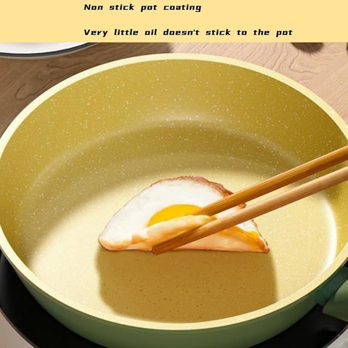 Premium Non-Stick Saucepan Set for Cooking – Tempered Glass Lids – Ergonomic Handles – Easy to Clean
