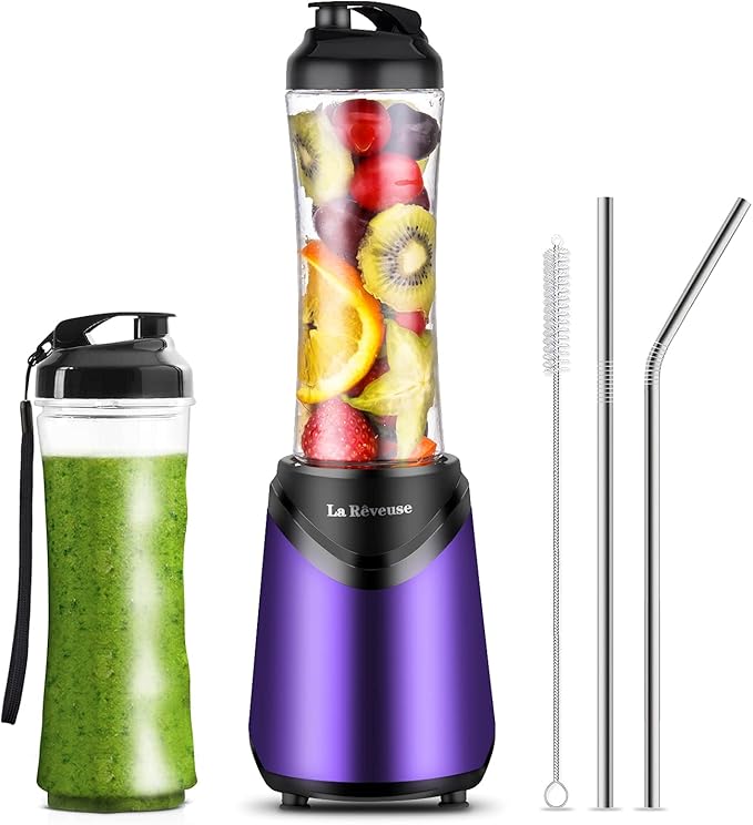 La Reveuse 300W Personal Size Blender (Purple) + La Reveuse 300W Personal Size Blender (Black)