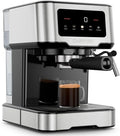 Chefman CraftBrew Espresso Machine 15-Bar Pump Digital Espresso Maker w/Steam Wand for Latte &amp Cappuccino Compact Espresso Coffee Machine w/ 1.5L Removable Water Reservoir - Stainless Steel