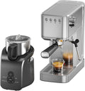 Espresso Machine &amp Electric Milk Frother Steamer Coffee Maker for Latte &amp Cappuccino 1450W Semi-Automatic Coffee Machine with 34oz Removable Water Tank Stainless Steel