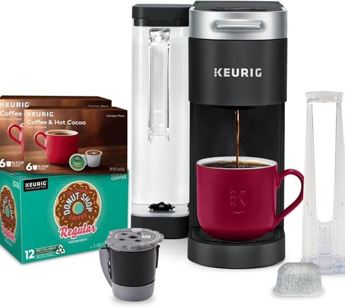 K-Supreme Single Serve K-Cup Pod Coffee Maker MultiStream Technology 4 Brew Sizes 66oz Dual-Position Removable Reservoir Black