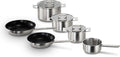 Bosch HEZ9SE060 Hob Accessories 6-Piece Stainless Steel Cookware Set: 4 Pots and 2 Pans for Electric Hobs and Induction Hobs Made in Germany