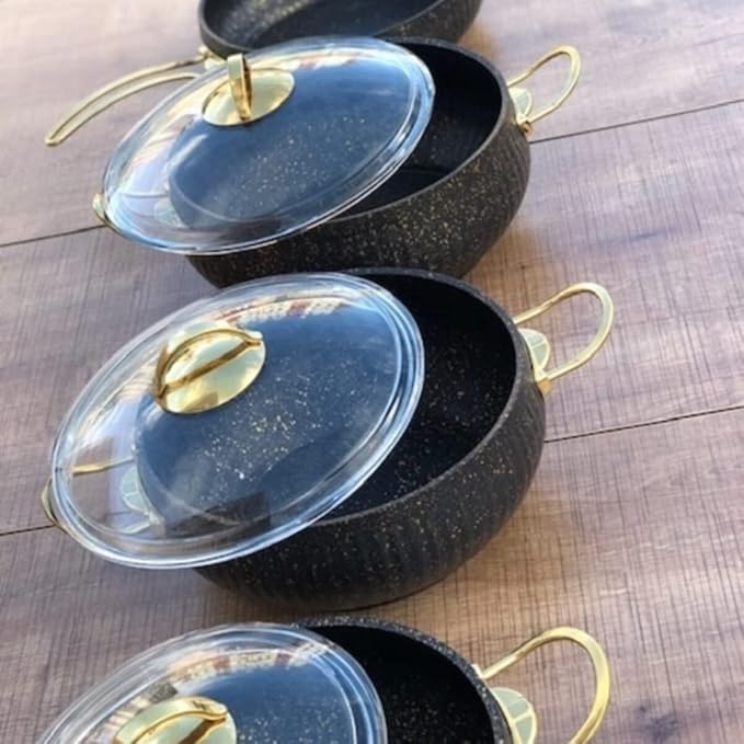 Cookware Cookware Pots And Pans 7 Piece Cookware Set With Granite Lid Coating Accessories Kitchen Nonstick Pans