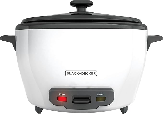 BLACK+DECKER 3-in-1 Waffle Iron WM2000SD Grill &amp Sandwich Press Bundle with 6-Cup Rice Cooker