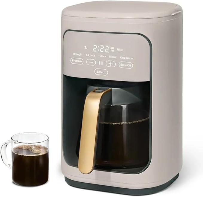 Coffee Maker 14-Cup Programmable Drip Coffee Maker with Touchscreen Controls Auto Shut-Off and Keep Warm Function