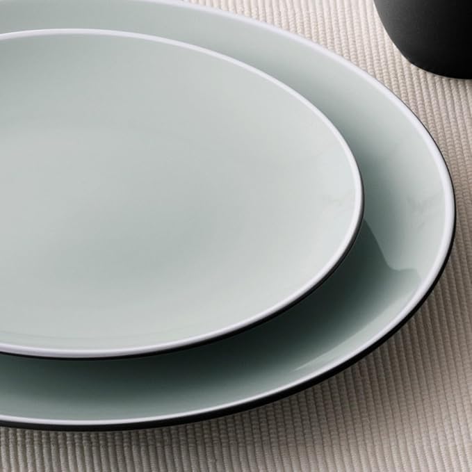 Noritake ColorTrio Graphite 16-Piece Coupe Dinnerware Set Service for 4