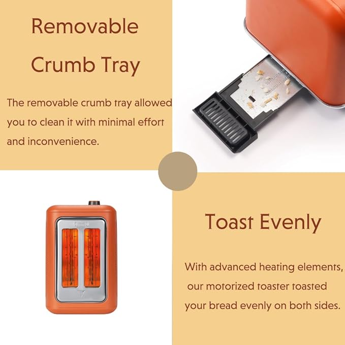 BUYDEEM DT730 Motorized Toaster 2-Slice Smart Digital Leverless Toaster with LCD Countdown Timer 9-Shade Settings for Toast Bagels Waffles Muffins